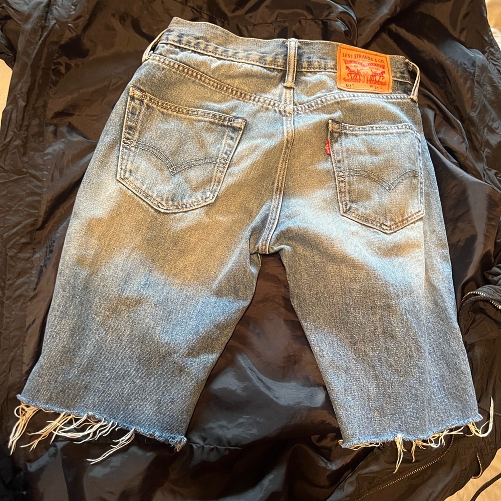 VINTAGE  DENIM 511 LEVI CUT OFF SHORTS TAG  ORIGINAL W 30 ladies size 6